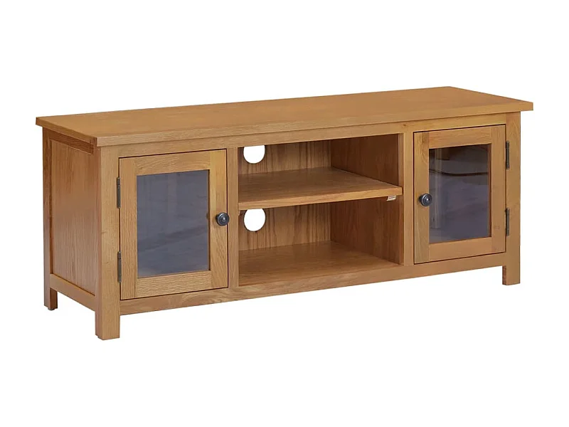 Mueble para TV  | Gabinete de TV |  Mueble de salón madera maciza de roble 110x35x44 cm