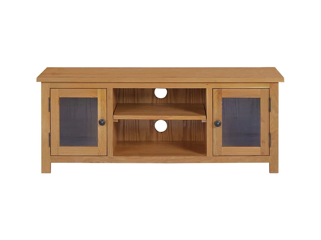 Mueble para TV  | Gabinete de TV |  Mueble de salón madera maciza de roble 110x35x44 cm