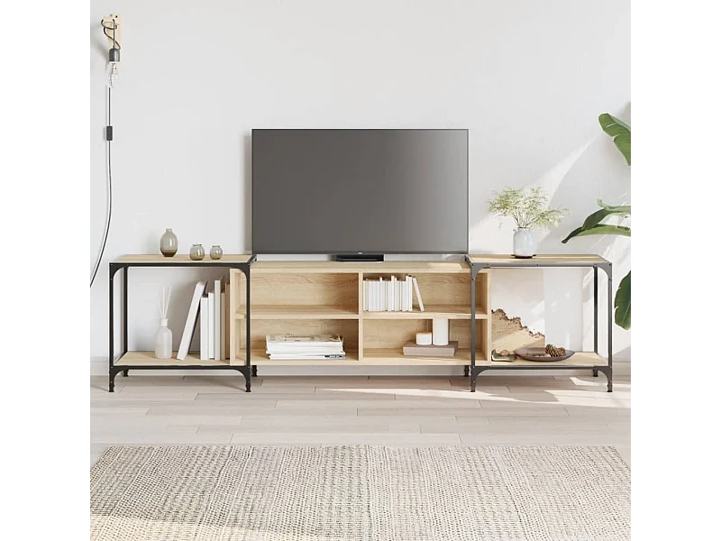 Mueble de TV | Mueble de salón madera de ingeniería roble Sonoma 203x37x50 cm