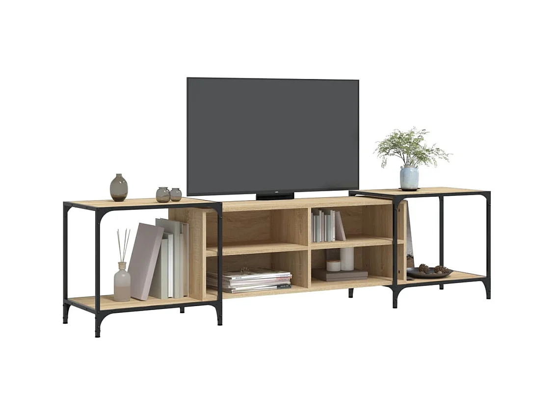 Mueble de TV | Mueble de salón madera de ingeniería roble Sonoma 203x37x50 cm