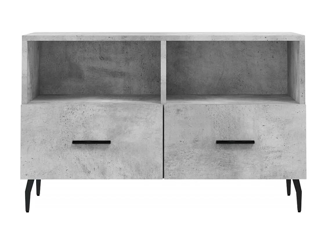 Mueble para TV  | Gabinete de TV |  Mueble de salón madera contrachapada gris hormigón 80x36x50 cm