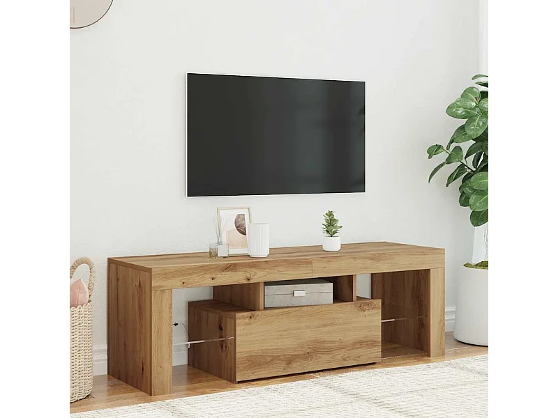 Mobile Porta TV | Armadietto TV con LED Artigianale 200x25x44 cm Multistrato