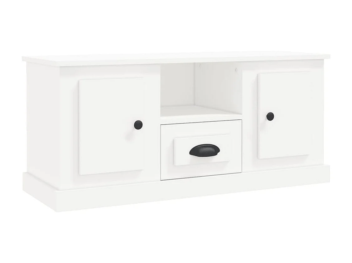 Mueble para TV  | Gabinete de TV |  Mueble de salón madera contrachapada blanco 100x35,5x45 cm