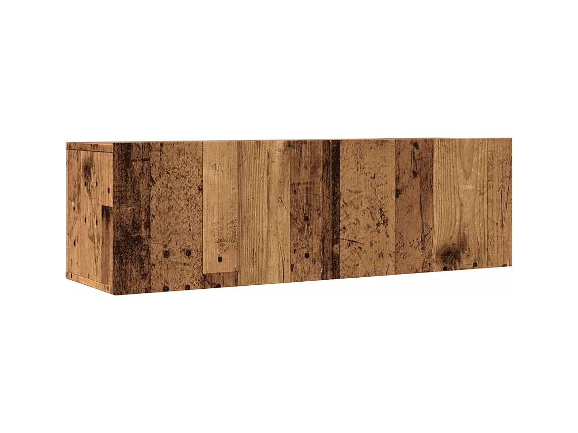 muebles para TV  | Gabinetes de TV |  Muebles de salón de pared 2 uds madera envejecida 100x30x30 cm