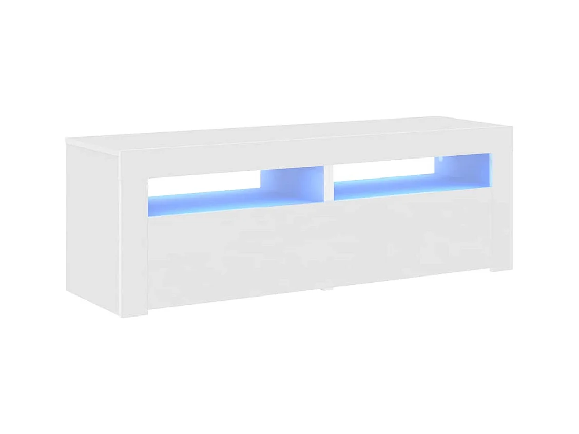 Mueble para TV  | Gabinete de TV |  Mueble de salón con luces LED blanco 120x35x40 cm