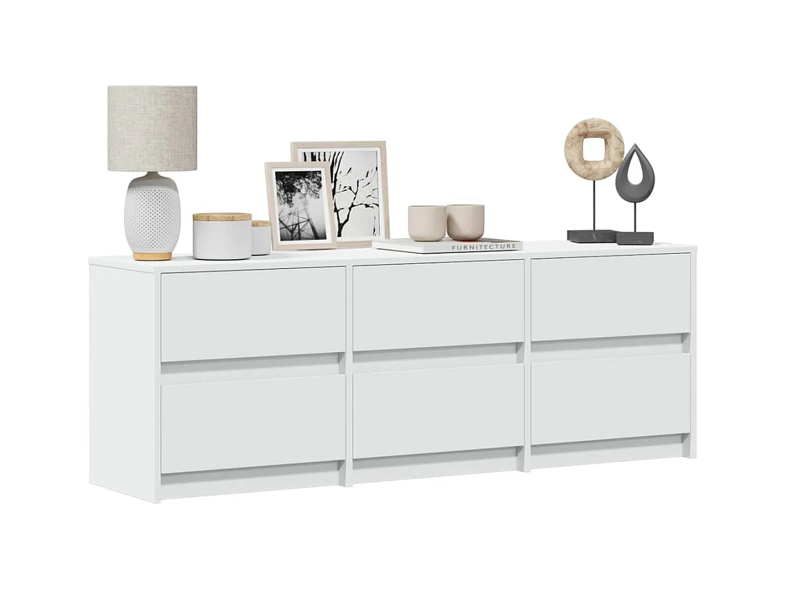 Tv-meubel | Tv-Bank | TV-kastmet LED 140x34x50 cm bewerkt hout wit