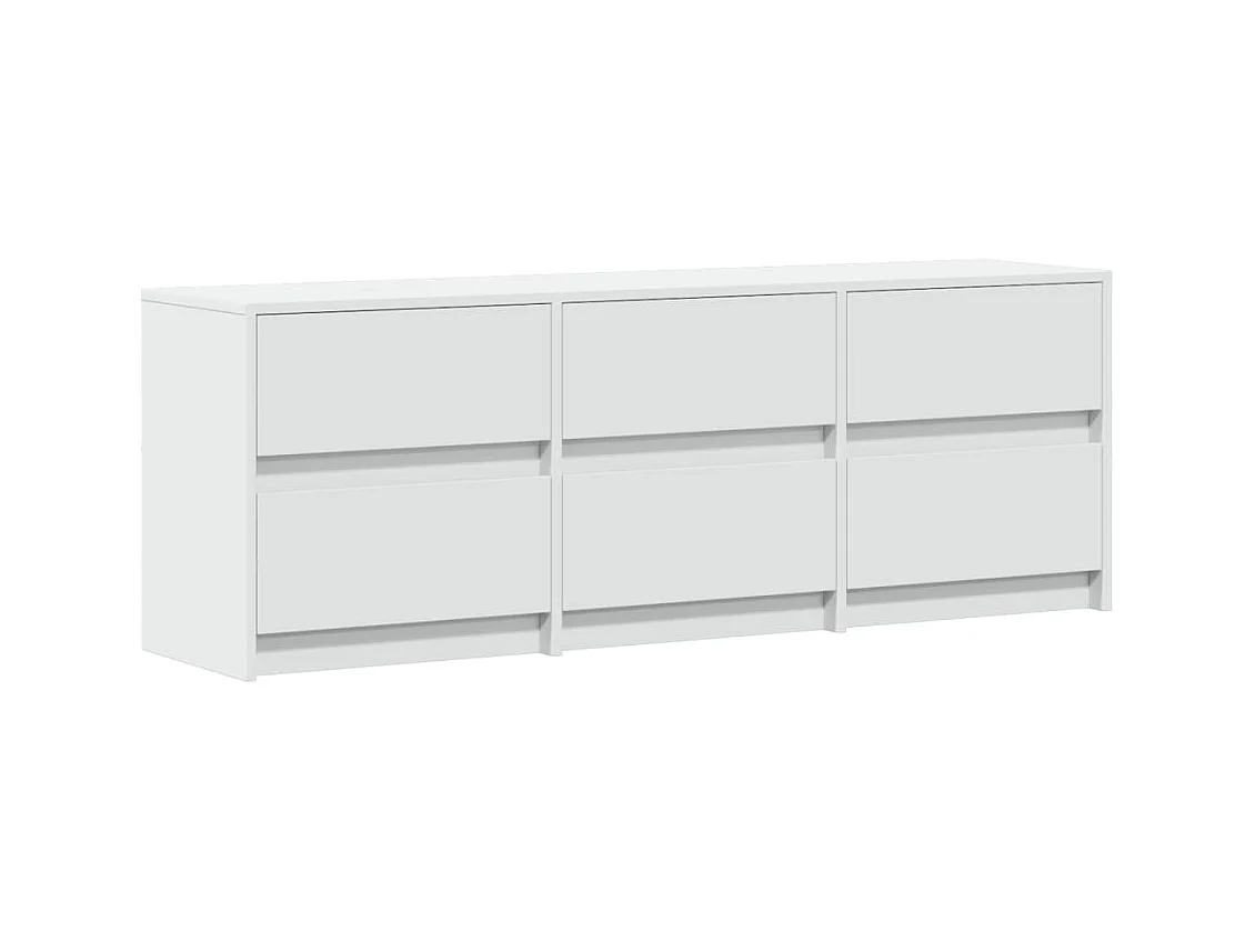 Tv-meubel | Tv-Bank | TV-kastmet LED 140x34x50 cm bewerkt hout wit