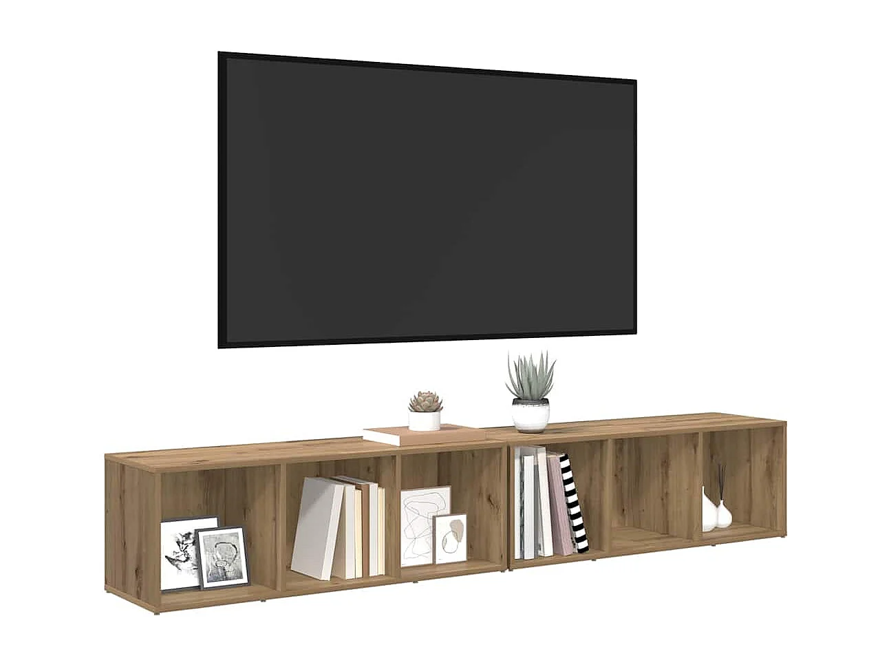 Ensemble meuble TV | Banc TV | Armoire TV 2 pcs Chêne artisanal 37 x 35 x 107 cm