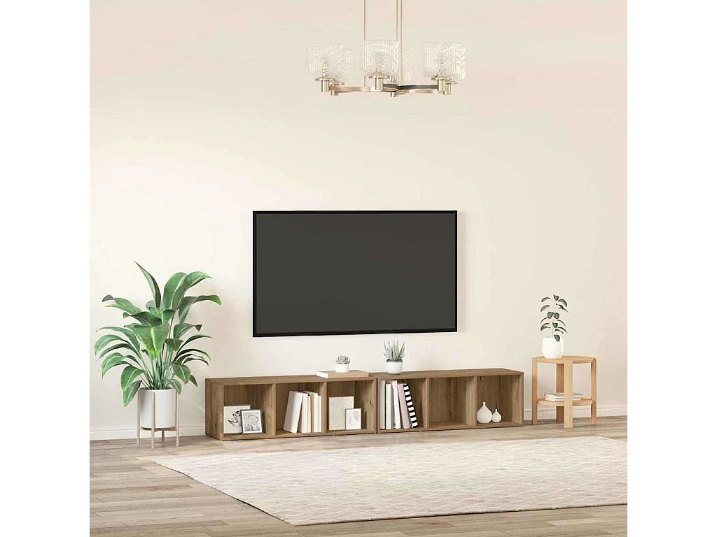 Ensemble meuble TV | Banc TV | Armoire TV 2 pcs Chêne artisanal 37 x 35 x 107 cm