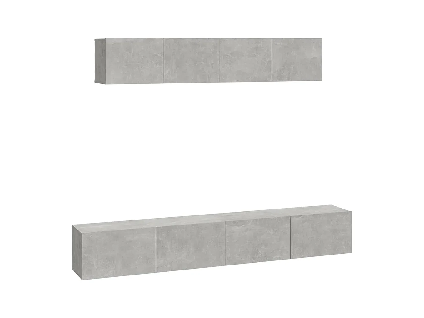 Set de muebles de TV | Gabinetes de TV |  Muebles de salón 4 pzas madera contrachapada gris hormigón