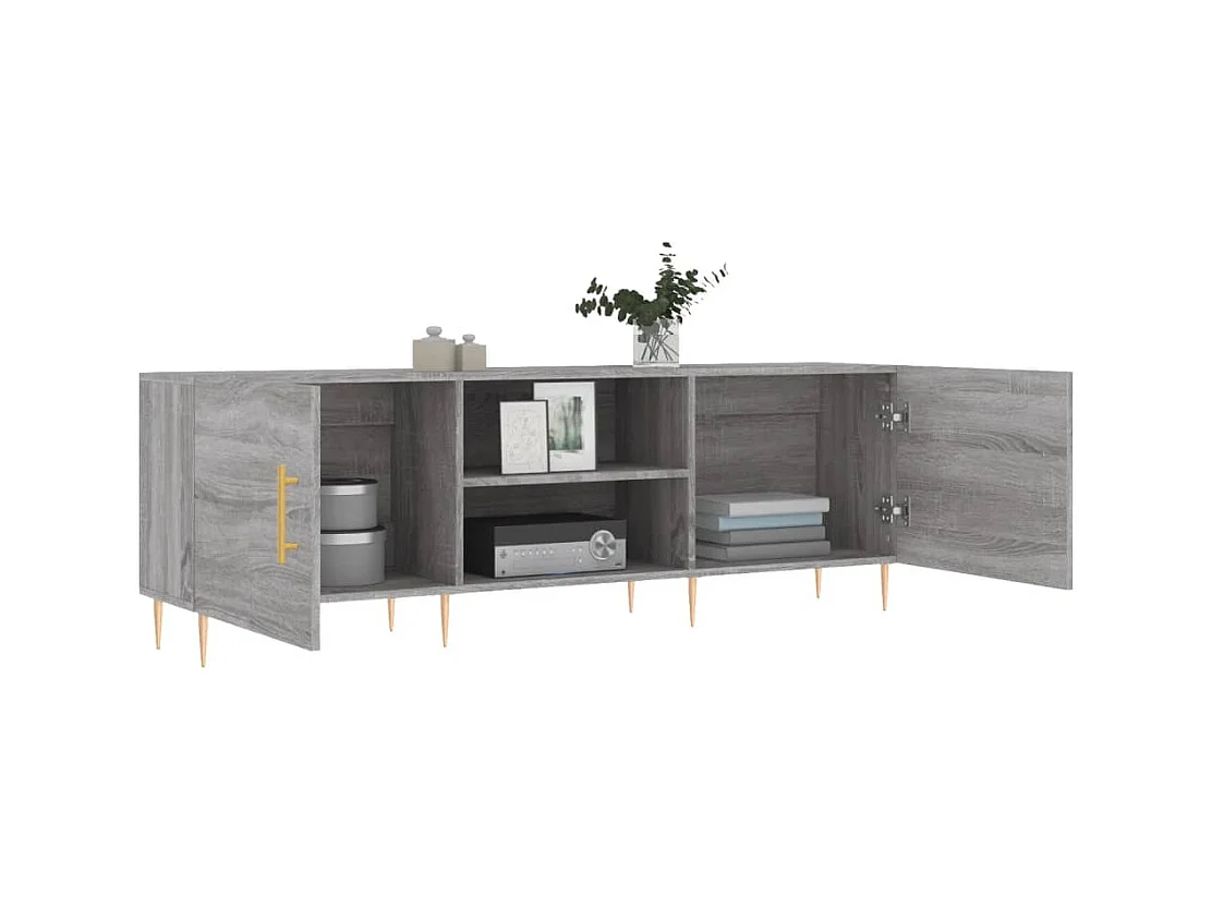 Mueble para TV  | Gabinete de TV |  Mueble de salón madera de ingeniería gris Sonoma 150x30x50 cm