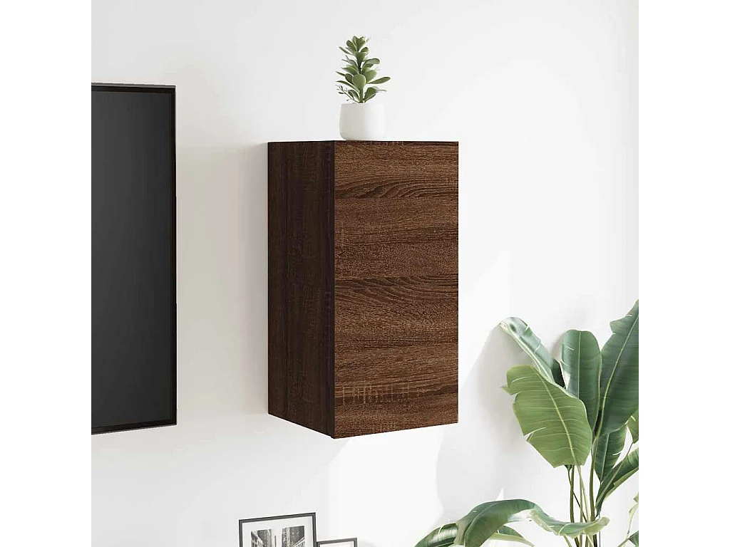 muebles para TV  | Gabinetes de TV |  Muebles de salón de pared 2 uds roble marrón 30,5x30x30 cm
