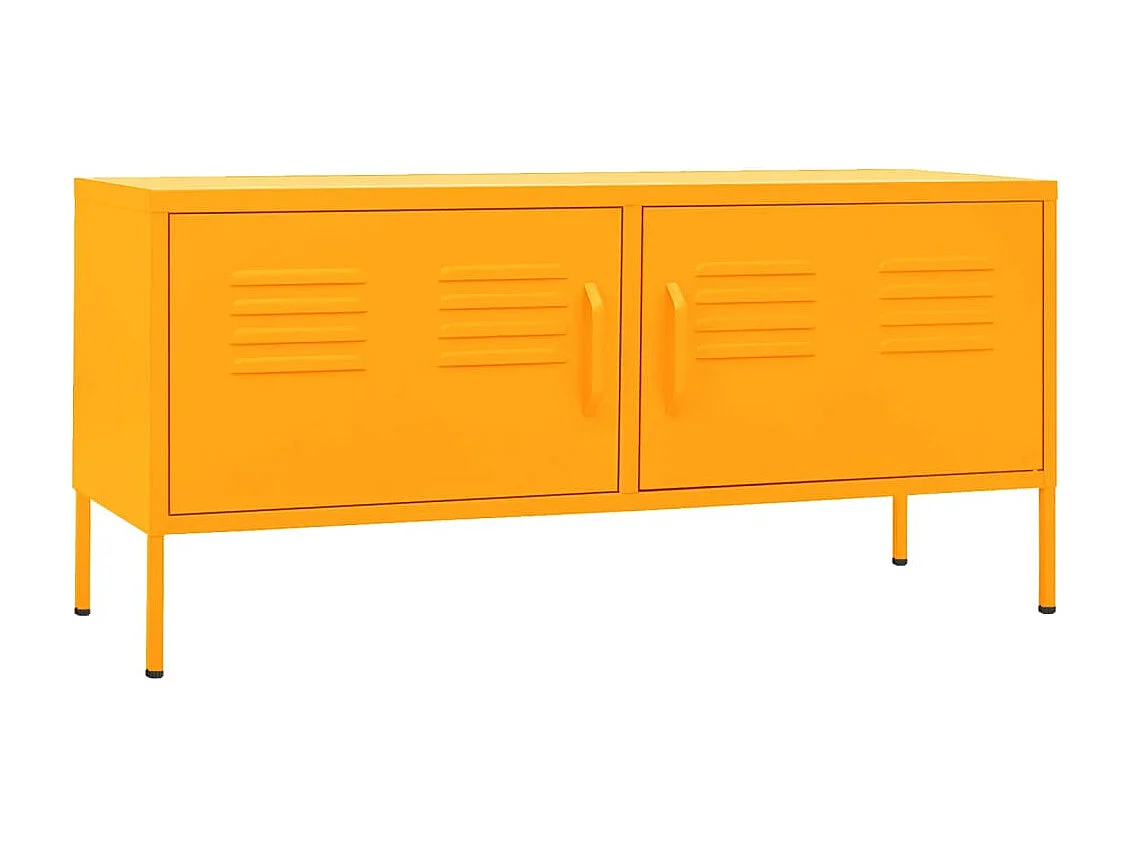 Mueble para TV  | Gabinete de TV |  Mueble de salón de acero amarillo mostaza 105x35x50 cm