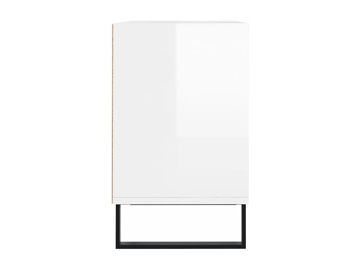 Meuble TV | Banc TV | Armoire TV blanc brillant 103,5x30x50 cm bois d'ingénierie