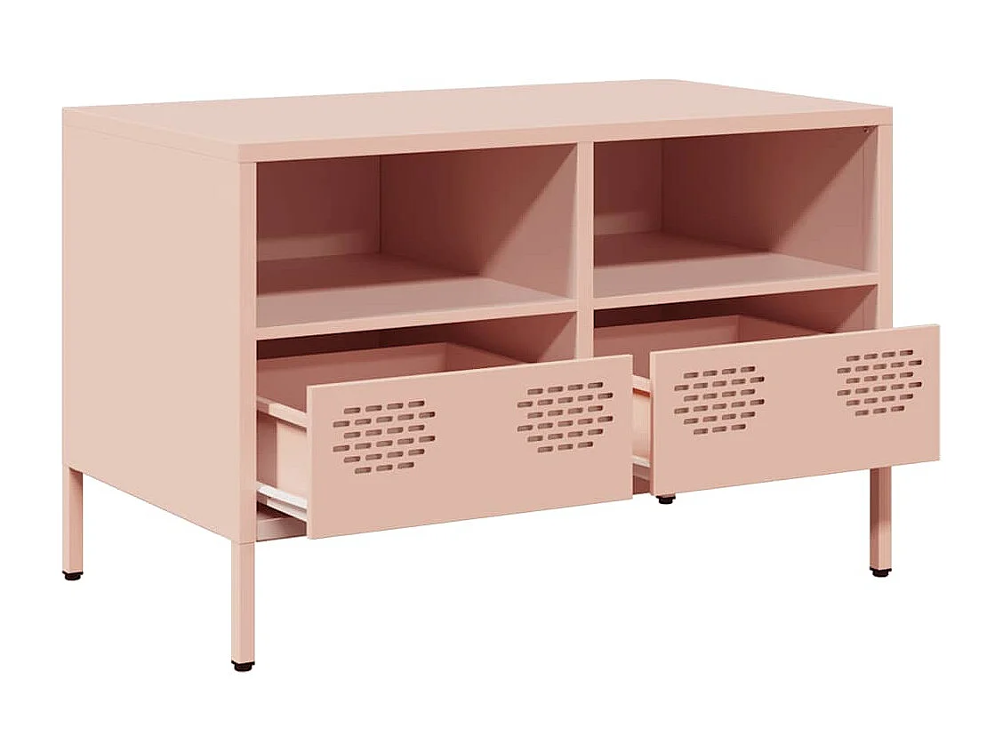 Mueble para TV  | Gabinete de TV |  Mueble de salón acero laminado en frío rosa 68x39x43,5 cm