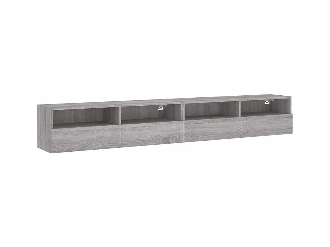 Muebles de pared para TV | Gabinetes de TV |  Muebles de salón 2 uds madera gris Sonoma 100x30x30 cm