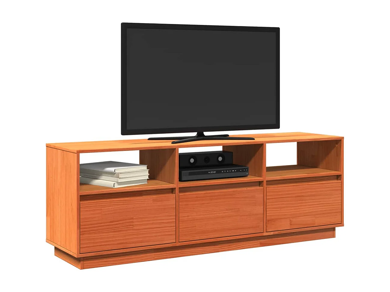 Meuble TV | Banc TV | Armoire TV cire marron 140x37x50 cm bois pin massif