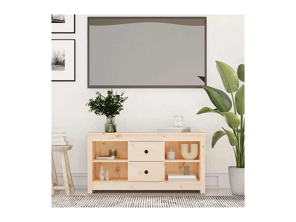 Mueble de TV | Mueble de salón de madera maciza de pino 103x36,5x52 cm