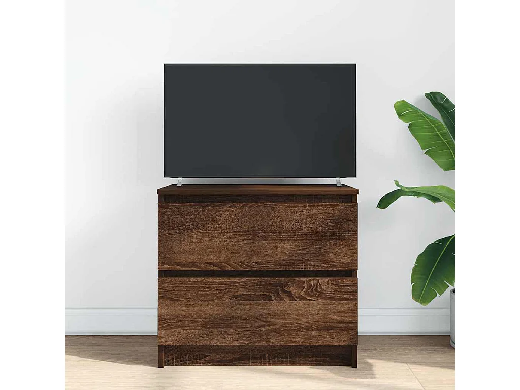 Tv-meubel | Tv-Bank | TV-kast60x35x54 cm bewerkt hout bruin eikenkleur