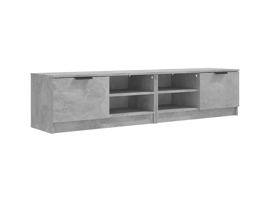 Mueble de TV | Mueble de salón 2 pzas madera contrachapada hormigón 80x35x36,5 cm