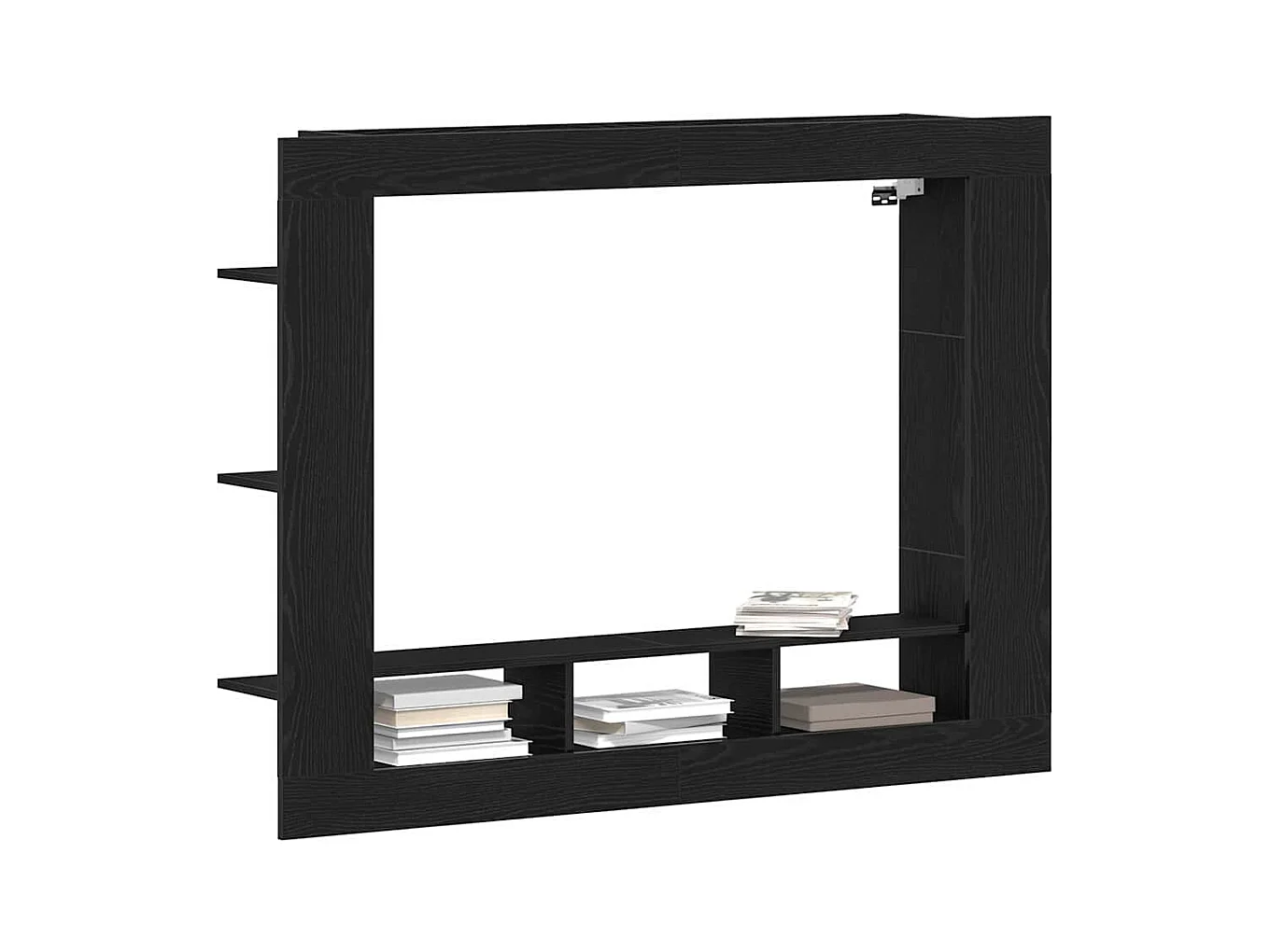 Gabinete de TV | Mueble de TV | Mueble de salón Roble negro 152 x 22 x 113 cm