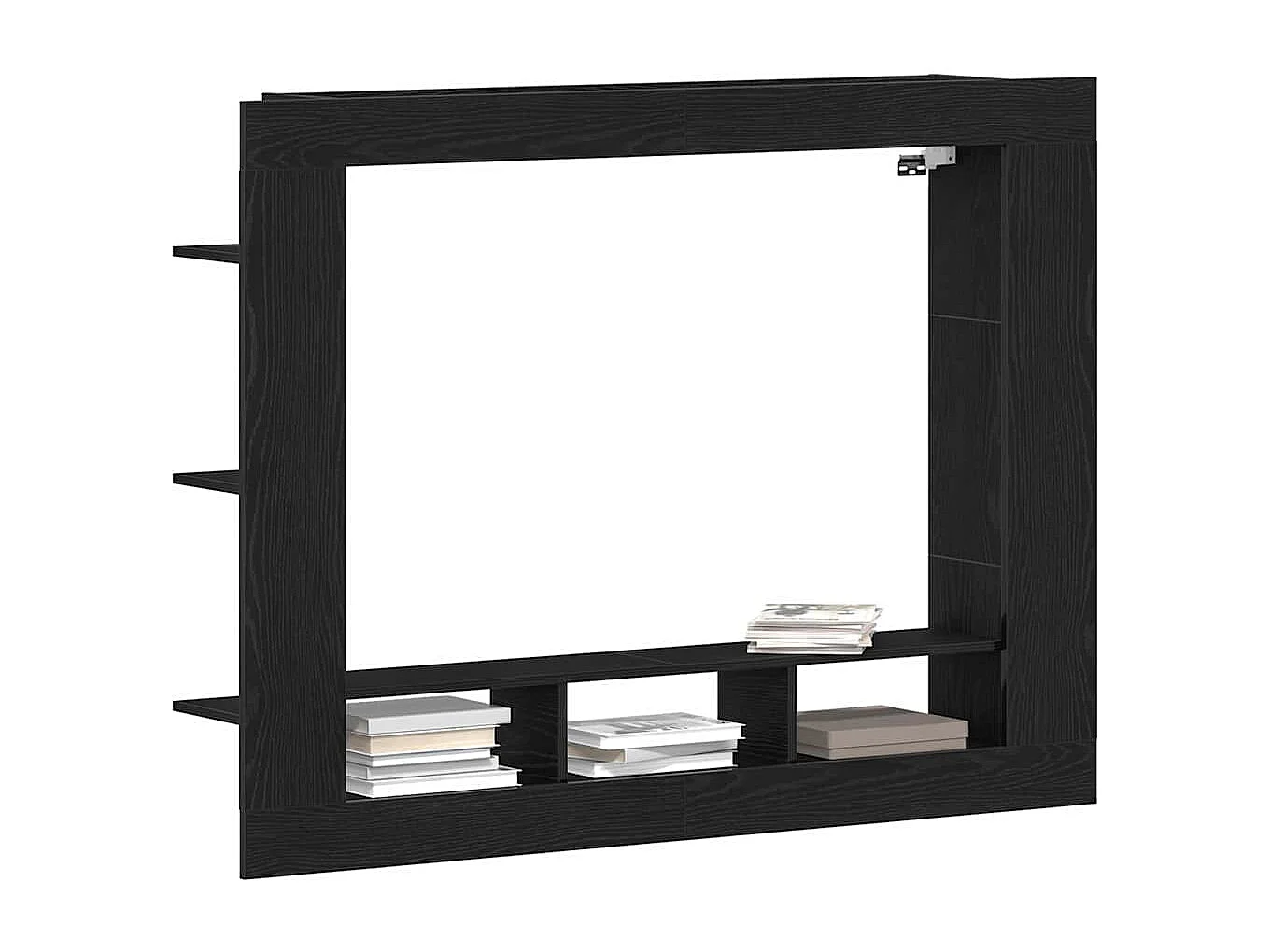 Gabinete de TV | Mueble de TV | Mueble de salón Roble negro 152 x 22 x 113 cm