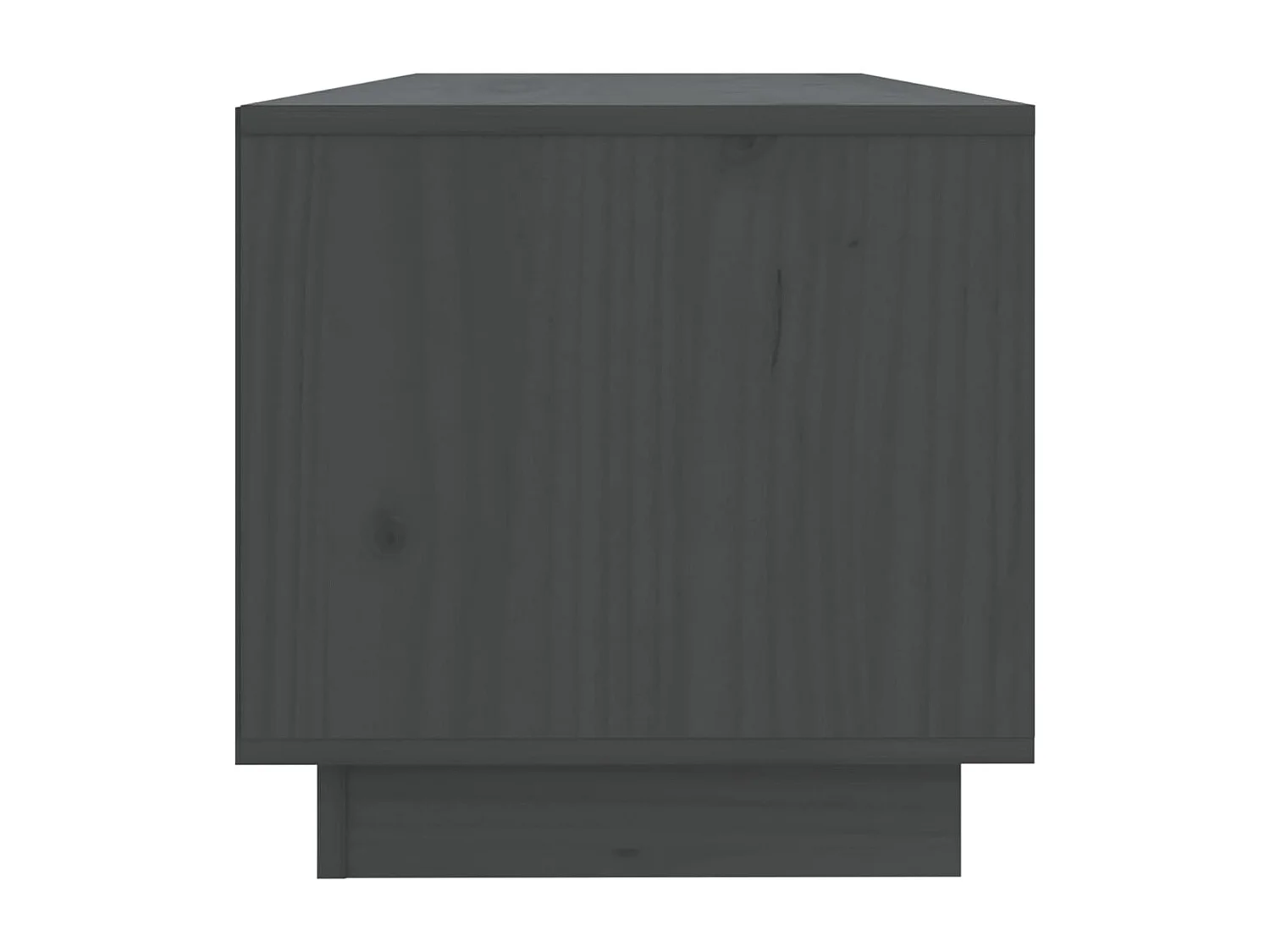 Mueble de TV | Mueble de salón de madera maciza de pino gris 90x35x35 cm