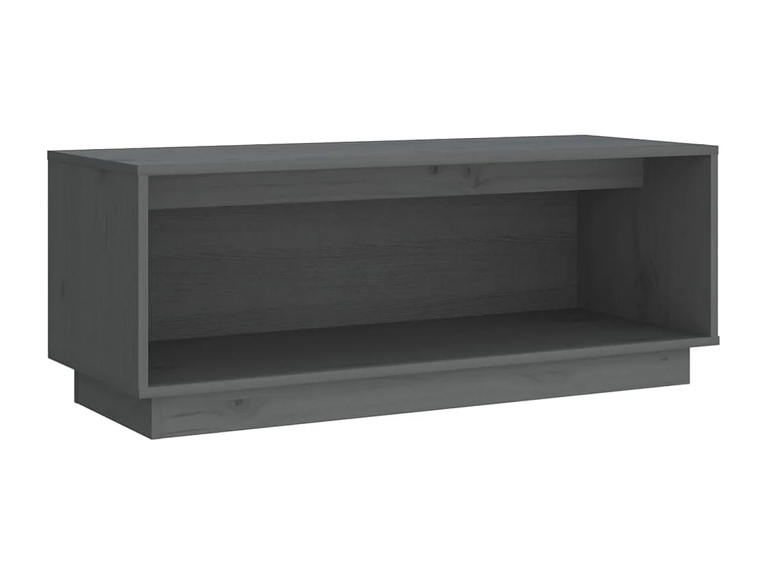 Meuble TV | Banc TV | Armoire TV Gris 90x35x35 cm Bois de pin massif