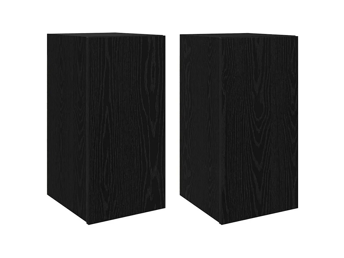 Mueble TV | Conjunto de Muebles para Televisión 4 pcs Roble negro