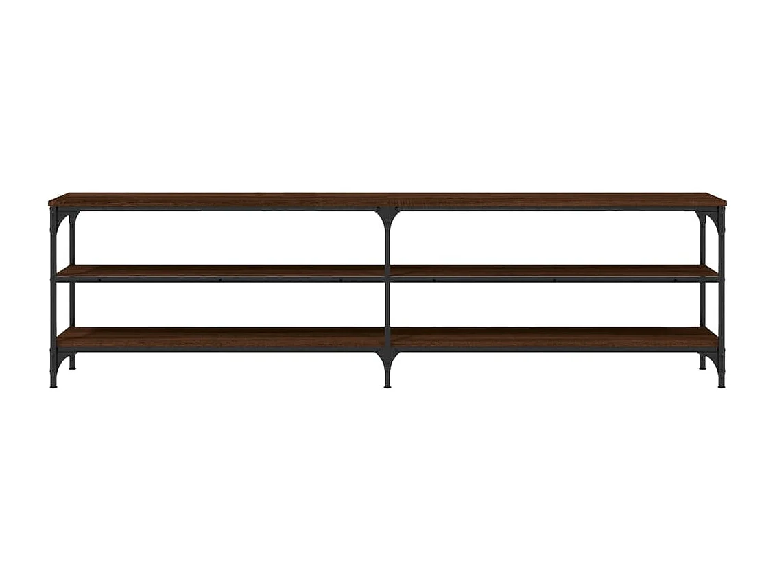 Meuble TV | Banc TV | Armoire TV chêne marron 180x30x50 cm bois d'ingénierie et métal