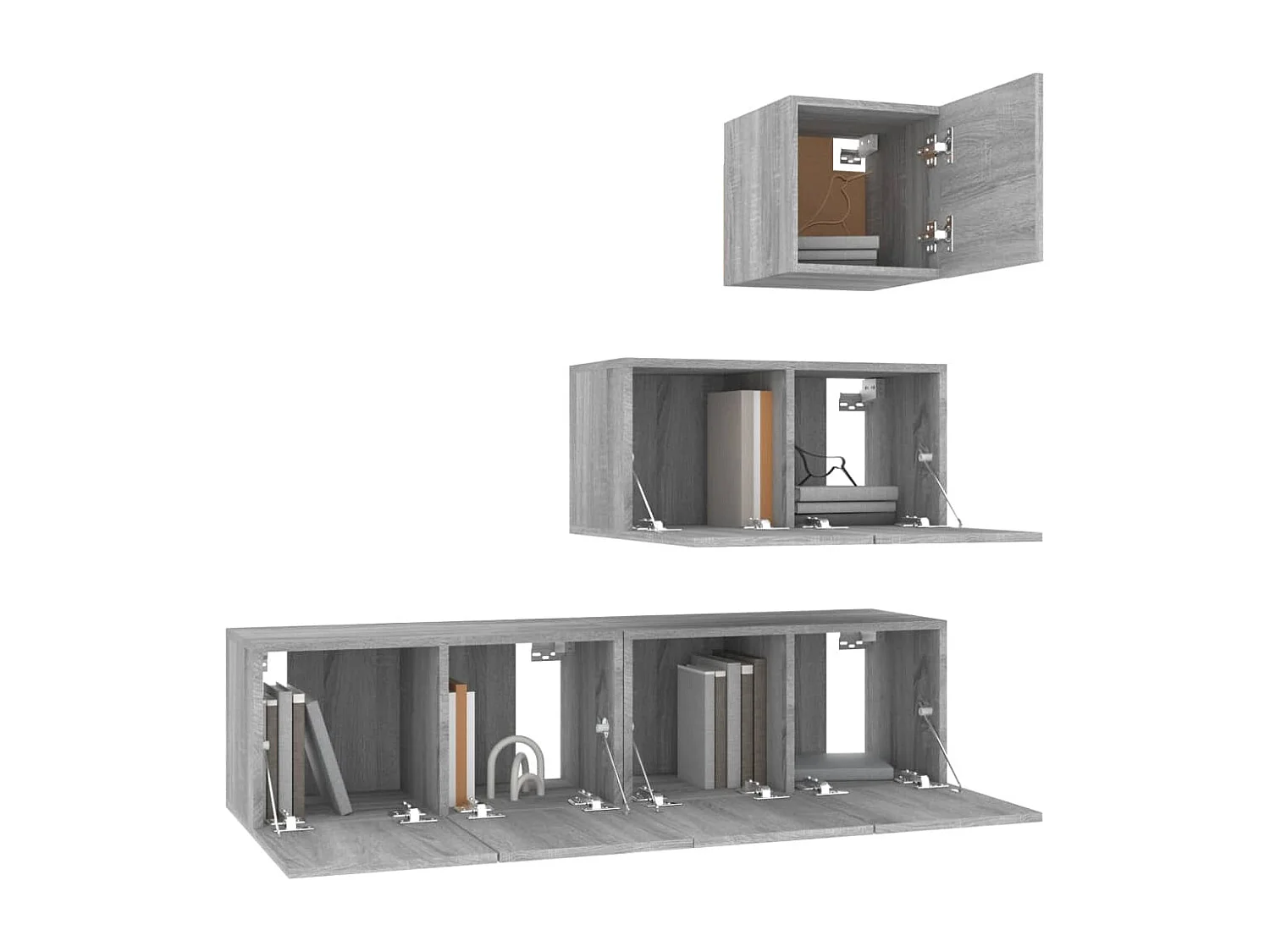 Ensemble de meubles TV | Bancs TV | Armoires TV 4 pcs Sonoma gris Bois d'ingénierie