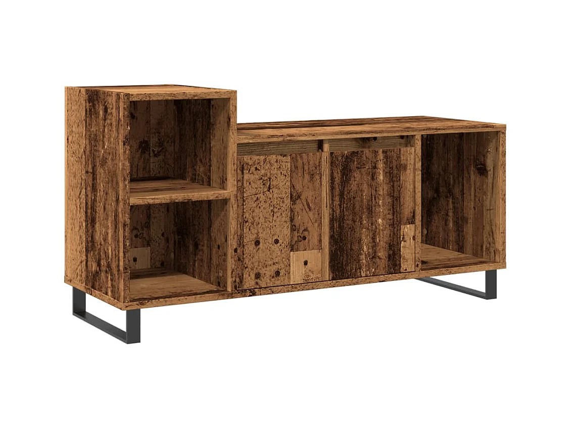 Mueble para TV  | Gabinete de TV |  Mueble de salón madera ingeniería madera envejecida 100x35x55 cm