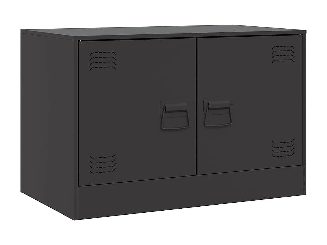 Meubles TV | Bancs TV | Armoires TV 2 pcs noir 67x39x44 cm acier
