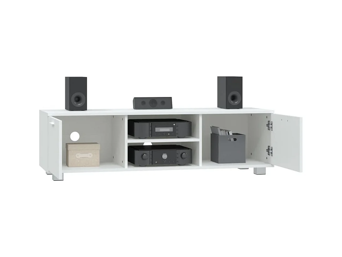 Meuble TV | Banc TV | Armoire TV Blanc 140x40,5x35 cm Bois d'ingénierie