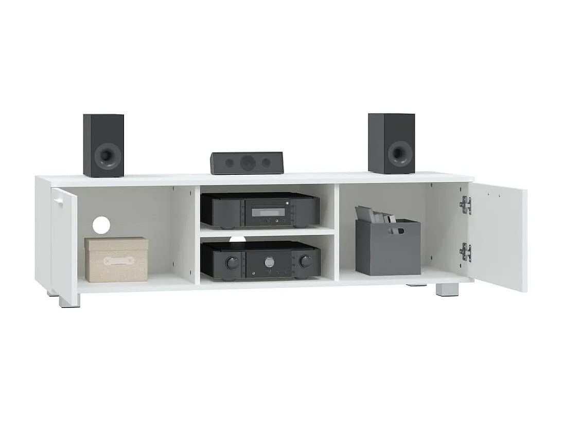 Meuble TV | Banc TV | Armoire TV Blanc 140x40,5x35 cm Bois d'ingénierie