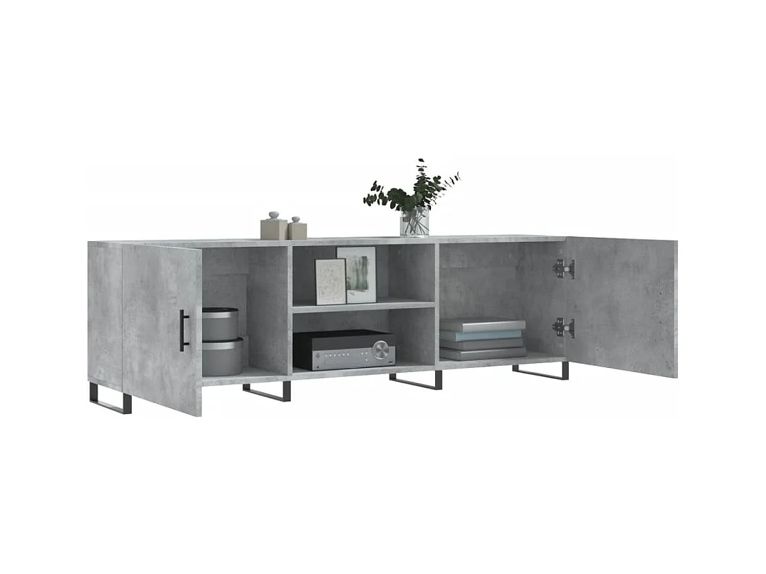 Meuble TV | Banc TV | Armoire TV gris béton 150x30x50 cm bois d'ingénierie
