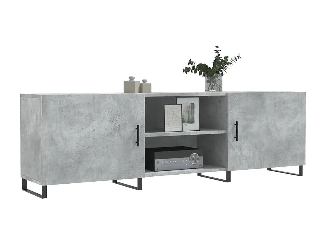 Meuble TV | Banc TV | Armoire TV gris béton 150x30x50 cm bois d'ingénierie