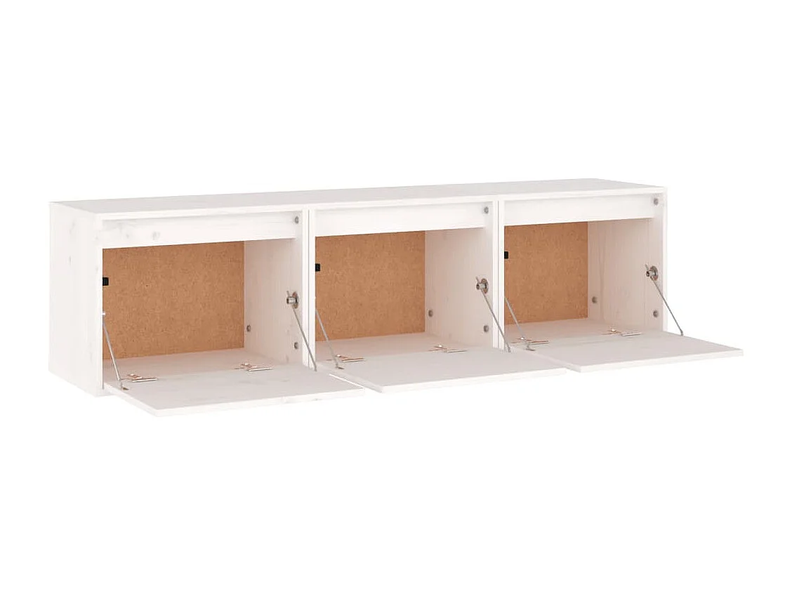 Meubles TV | Bancs TV | Armoires TV 3 pcs Blanc Bois massif de pin