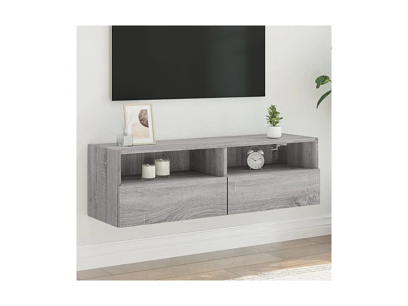 Meuble TV | Banc TV | Armoire TV mural sonoma gris 100x30x30 cm bois d'ingénierie