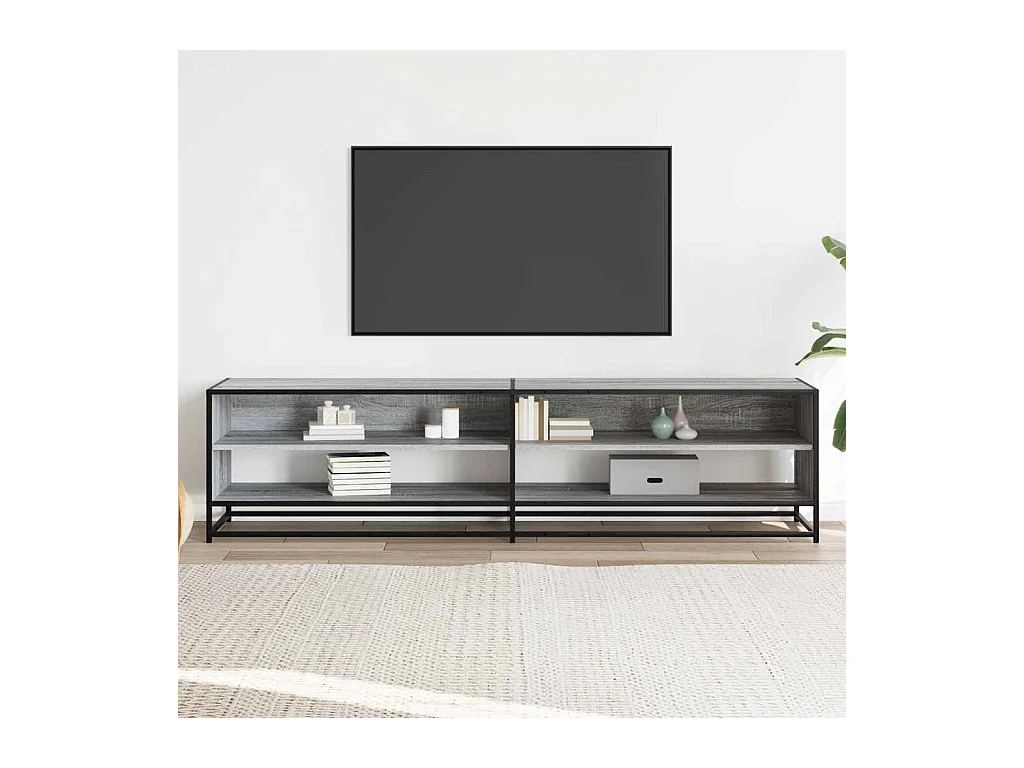 Tv-meubel | Tv-Bank | TV-kast180,5x40x46 cm bewerkt hout grijs sonoma eikenkleurig