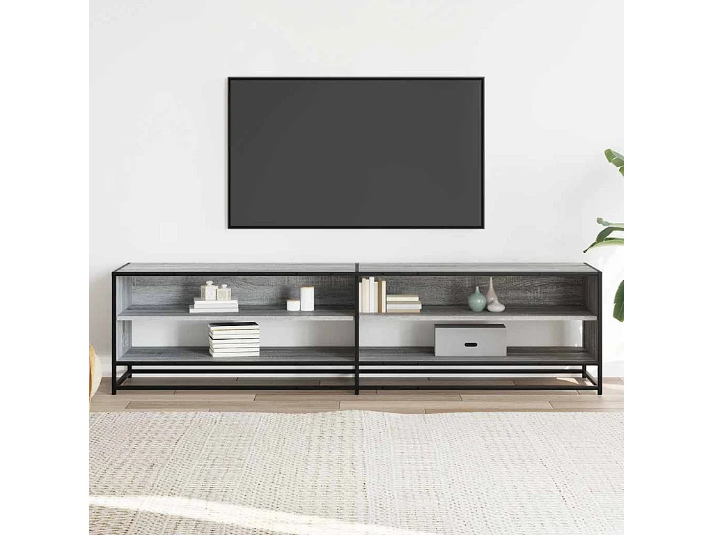 Meuble TV | Banc TV | Armoire TV sonoma gris 180,5x40x46 cm bois d'ingénierie