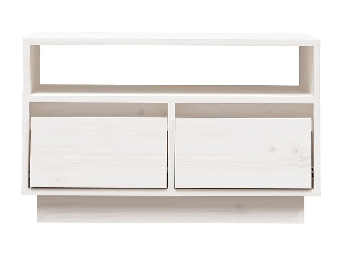 Mueble de TV | Mueble de salón de madera maciza de pino blanco 60x35x37 cm