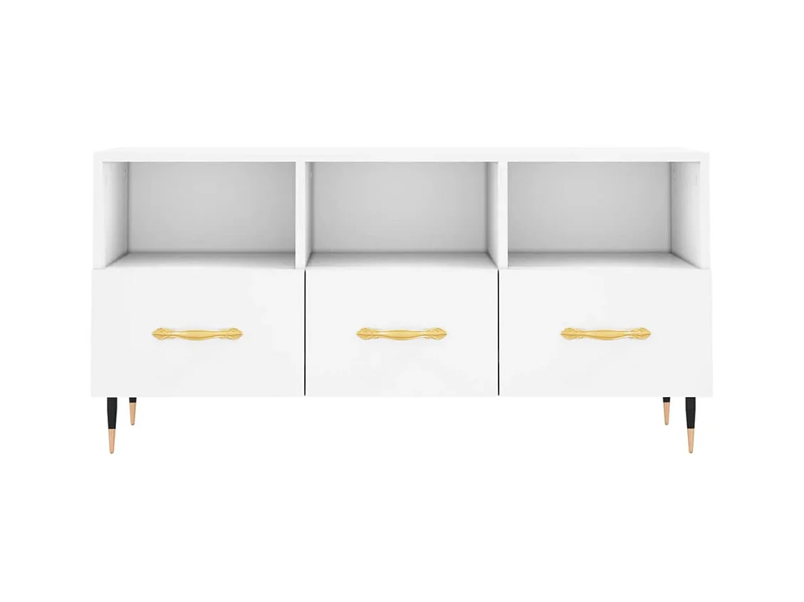 Mueble de TV | Mueble de salón madera de ingeniería blanco 102x36x50 cm