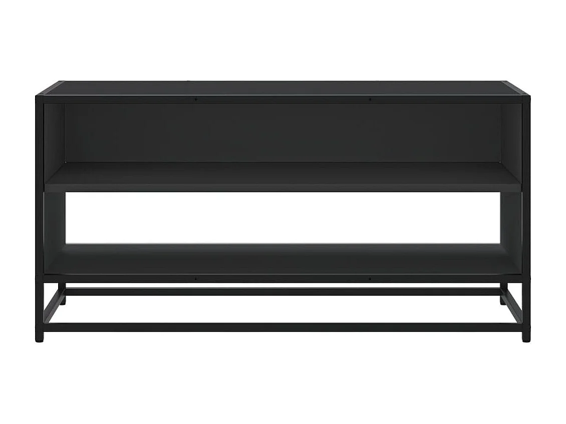 Mueble de TV | Mueble de salón madera de ingeniería y metal negro 91x40x46 cm