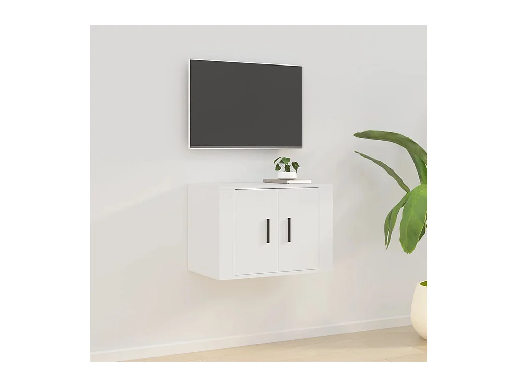 Meuble TV | Banc TV | Armoire TV mural Blanc 57x34,5x40 cm