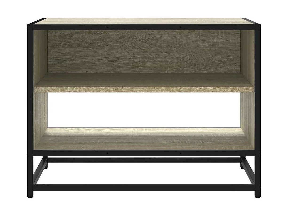 Tv-meubel | Tv-Bank | TV-kast61x40x46 cm bewerkt hout metaal sonoma eikenkleurig