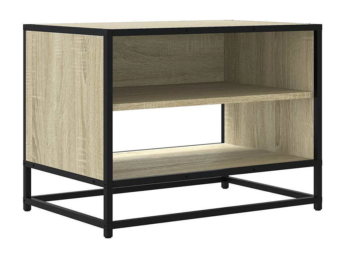 Meuble TV | Banc TV | Armoire TV chêne sonoma 61x40x46 cm bois d'ingénierie et métal