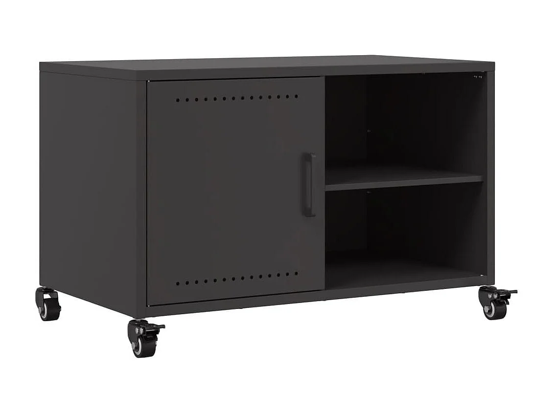 Meuble TV | Banc TV | Armoire TV noir 68x39x43,5 cm acier