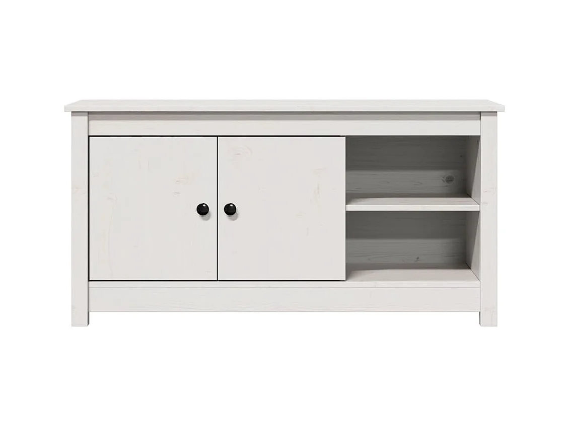 Mueble para TV  | Gabinete de TV |  Mueble de salón de madera maciza de pino blanco 103x36,5x52 cm