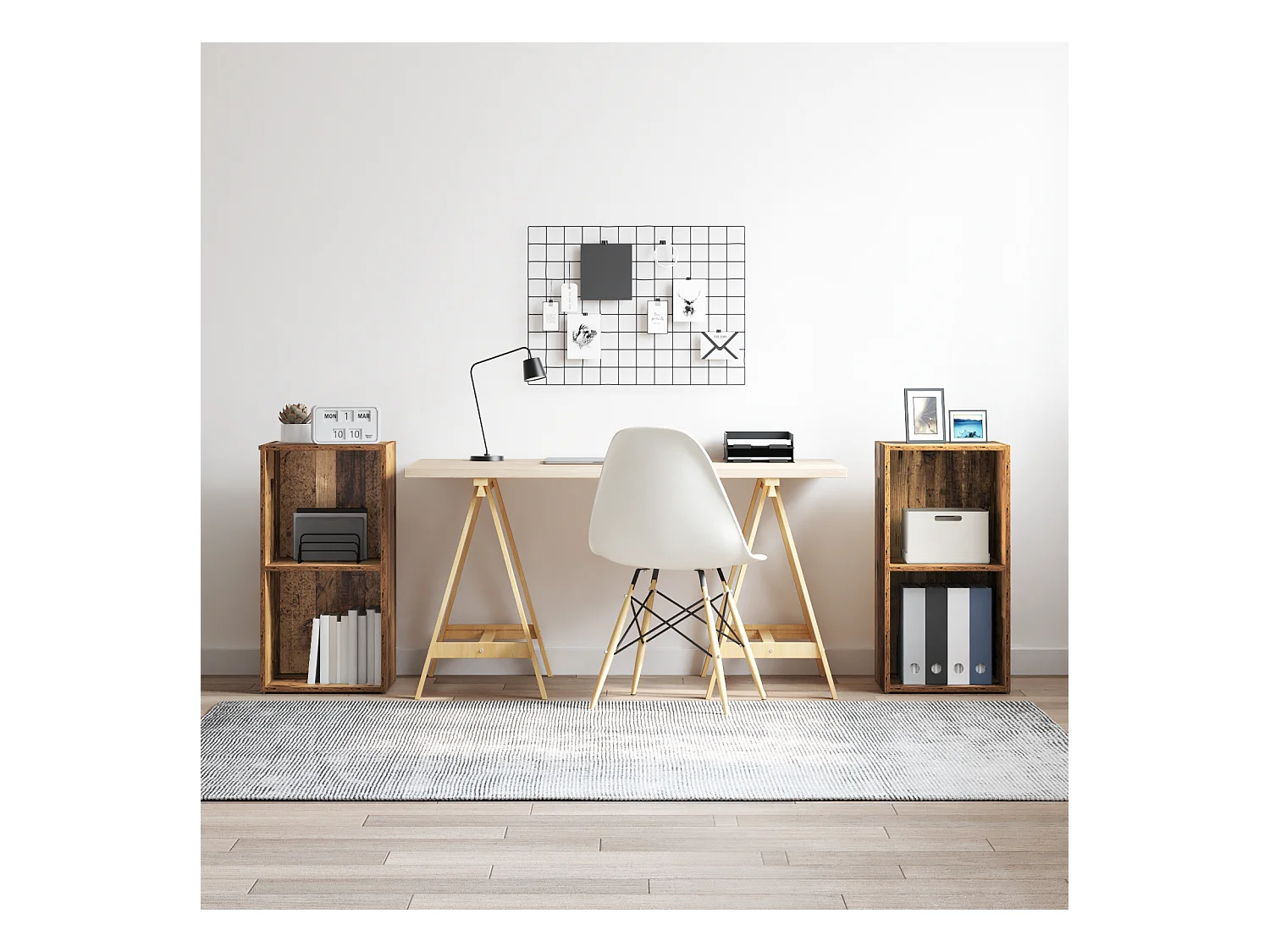 Ensemble meuble TV | Banc TV | Armoire TV 2 pcs Bois Ancien 37 x 35 x 107 cm